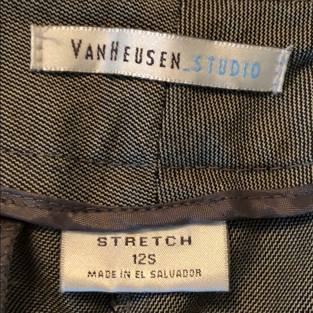 🛍 Van Heusen Studio Dress Pants Black Heather 12S